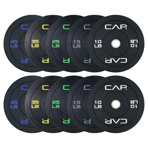 CAP 260 lb Olympic Bumper Plate Set