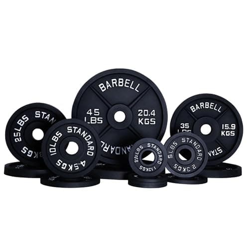 Barbell Standard 250 lb Powder-Coated Plate Set