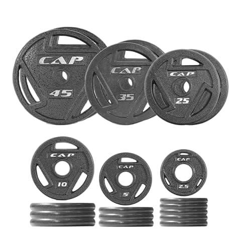 CAP Elite 285 lb Olympic Cast-Iron Plate Set