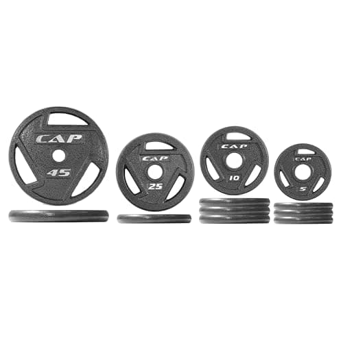CAP Elite 200 lb Olympic Cast-Iron Plate Set